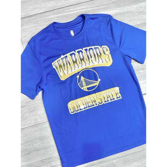 NBA Golden State Warriors blue t-shirt - jersey sz Medium - Picture 2 of 6
